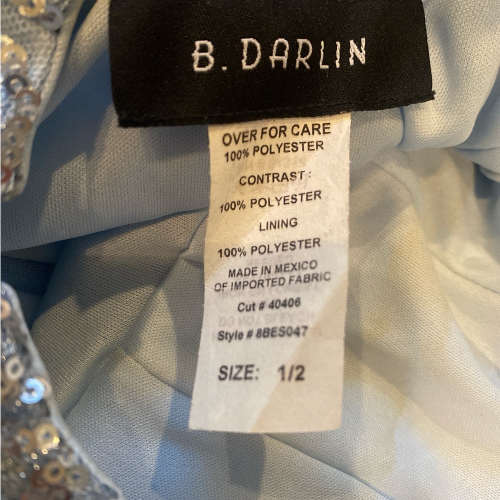 Elegant Light Blue Evening Dress - Picture 4 of 4